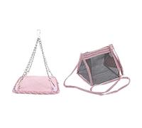 ORFOFE 2piezas Bolsa Transportadora para Pequeñas con Hamaca para Hámsters Chinchillas y Transpirable y Ligera Set De Bolsa Hamaca