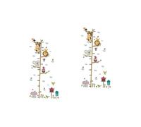 ORFOFE 2piezas Pegatinas De Medidor De De Animales De Para Decoración De Pared Infantil Calcomanías De Crecimiento Adornos Para Habitaciones De Aplicación y Reubicación