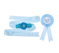 ORFOFE 2piezas Sash Maternidad Corsage Para Papá y Cinturón De Embarazo Decorativo Para Shower y Sesiones De Fotos