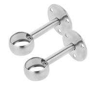 ORFOFE 2piezas Soporte De Barra Colgante De Acero Inoxidable Soporte para Barra De Armario para Dormitorio o Baño Palanca y Brida