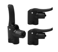ORFOFE 3 Piezas Adaptador de Cabezal de Bomba Doble Boquilla Americana Convertida en Británica para Bicicleta Material Plástico Negro, Fácil de Manejar, Adecuado para Camping y