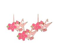 ORFOFE 3 Piezas Broche de Metal de Grulla Origami y Flor de Kawaii Pin Resistente para Ropa Accesorio Decorativo Reutilizable para Bufandas y Suéteres
