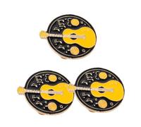 ORFOFE 3 piezas Broches de Guitarra Esmaltados Modelo Flauta Pin de Solapa Musical Unisex Joyería Versátil para Bodas Conciertos y Ropa Casual