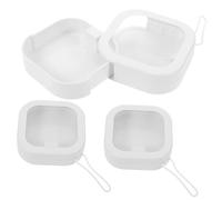 ORFOFE 3 Piezas Organizador Portátil de Accesorios para Cabello Caja Transparente Apilable con Apertura Rápida Tipo Pulsador Estuche Compacto para Horquillas y Cosméticos para Viajes y