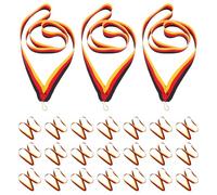 ORFOFE 30 Piezas Cintas de Cuello para Medallas con Broche de Presión Cintas Seguras para Insignias de Identificación Lanyards para Estudiantes y Eventos Deportivos Paquete de Colores