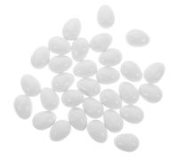 ORFOFE 30 Piezas Huevos Artificiales de Plástico Sólidos para Imitaciones Realistas para Control y Manejo de Nidos Herramientas para Cría y Entrenamiento de Periquitos
