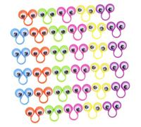 ORFOFE 36 piezas Anillos de Dedo con Títeres de Ojos de Resistente Juguete Educativo para Fomenta Creatividad y Comunicación Colores Aleatorios para Cumpleaños y Color Color Aleatorio