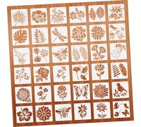 ORFOFE 36 piezas Plantillas de Dibujo Reutilizables para de Flores Plantas Aves y Abejas para Manualidades Madera y Decoración de Paredes