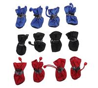ORFOFE 3juegos Botas De Lluvia Impermeables para Perros Antideslizantes y Resistentes para Exteriores y Días Lluviosos