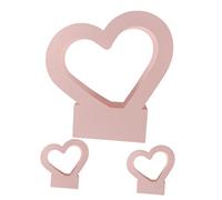 ORFOFE 3piezas Heart Paper Flower Basket Set Cajas De Envoltura Floral Para Decoración De Bodas y Caja De Flores y Color Rosa