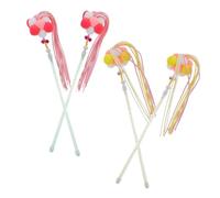 ORFOFE 4 Piezas Kit Interactivo para Gatos con Bolas de Peluche Resistentes y Diseño Juguete Interesante para Gatitos Accesorios Duraderos para Mascotas Colores Rojo y