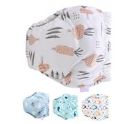 ORFOFE 4 piezas Pantalones de Entrenamiento Reutilizables para Bebés Algodón Suave Absorbente y Transpirable para Lactantes Cómodos y Lavables con Diseño Infantil Portátil