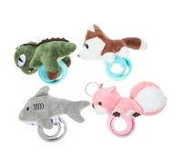 ORFOFE 4 piezas Pulsera de Peluche con Animal de Dibujos Animados Diseño y Cómodo Muñequera de Muñeca Segura para Accesorio de Divertido