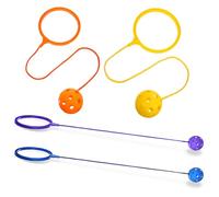 ORFOFE 4 Piezas Skip Ball Tobillo Colores Brillantes Juguetes Saltar Coordinación Ejercicio Aire Interior Fitness