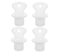 ORFOFE 4 Piezas Tapones para Bolsa de Agua Caliente con Sello de Tapa de Plástico Hermética para Botella Térmica Repuesto Antigoteo para Bolsas Térmicas