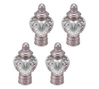 ORFOFE 4piezas Cabezal de Corte de Romano para Barra de Cortina de Extremos de Plástico para Ventana Sala de Estar Cocina y Baño