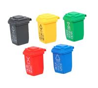 ORFOFE 5 Piezas Botes de Basura para Miniatura Resistente para Educativo y Decoración de Casas de Muñecas Accesorios para Aprender Clasificación de Residuos
