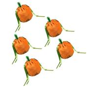ORFOFE 5 Piezas Calabaza Mochilas De Cuerdas Bolsa De Supermercado Con Cordón Víspera De Todos Mochilas De Cuerdas Bolsa De Favores De Fiesta De Halloween Tratar Bolsas Franela