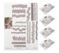 ORFOFE 5 Piezas de Azulejos Adhesivos para Pavimento 3D en Miniatura, Suelos de Ladrillo Autoadhesivos Recortables para Casas de Muñecas, Accesorios para Paisajismo y Decoración