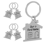 ORFOFE 5 Piezas Llavero de Acero Inoxidable para Hogar Our First Home Colgante Versátil para Mochila y Bolsa Recuerdo de Inauguración con Diseño Duradero y Elegante para Parejas y