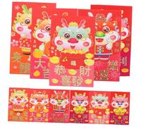 ORFOFE 50 Piezas Sobres Rojos Chinos Hong Bao Regalo el Festival del Año del Dragón Zodíaco Dibujos Animados Dinero sobre Creativo