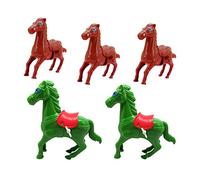 ORFOFE 5piezas Juguetes De Cuerda para Niño Niña Caballo Saltarín De Plástico Juguetes Mecánicos Clásicos Diversión Sin Batería y Ecológicos Aleatorios