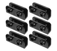 ORFOFE 6 Conectores de Repuesto para Tienda de Campaña en Plástico Negro, Unión de Codo para Postes, Accesorios para Toldos y Cenadores, Resistentes para Camping y Actividades al