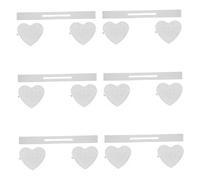 ORFOFE 6 Juegos Plastic Mesh Crochet Bag Bottom Shaper Heart-shaped Plastic Canvas For Handmade Crochet Purses And Tote DIY Craft Projects