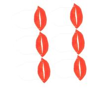 ORFOFE 6 Piezas Accesorios Labios Grandes Labios Rojos Broma para Fiestas Día Inocentes Cosplay Boca Salchicha Decorativa para Entretenimiento y Actuaciones