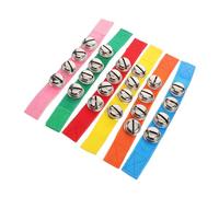 ORFOFE 6 Piezas Campanas de Muñeca para Pulseras Musicales de Tela Coloridas para Educación Sensorial y Entrenamiento de Coordinación Mano-Ojo Accesorio Interactivo para Baile y