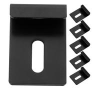 ORFOFE 6 Piezas Clips para Espejos de Pared de Acero Inoxidable Negro, Soporte Fácil de Instalar y Quitar para Vidrio y Espejo en Elevadores y Exposiciones