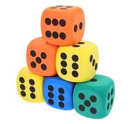 ORFOFE 6 Piezas Dados de Espuma EVA y Coloridos para Reutilizables y Portátiles Accesorios Educativos y Decorativos para Fiestas y Aula