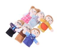 ORFOFE 6 Piezas Marionetas de Dedo de Peluche Familia Juguete Educativo para Preescolar Desarrollo de Habilidades Creatividad y Interactivo