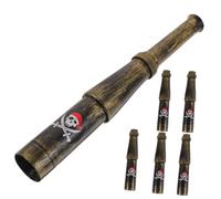 ORFOFE 6 Piezas Telescopio Pirata Monocular Portátil Juguete Educativo para Accesorio Temático de Fiesta Diseño Resistente y Compacto para Exploración al Aire