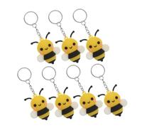 ORFOFE 7 Llaveros Colgantes de Abeja para Bolsos, Decoración de Fiesta Infantil, Dijes de Llavero de Dibujos Animados, Accesorios Ligeros y Portátiles para Regalos y Souvenirs