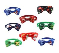 ORFOFE 8 Lazos Navideños DIY para Mascotas Pajaritas Ajustables Colores Mixtos Accesorios Suaves y Cómodos para Perros y Gatos Navidad Fiestas y Sesiones de Fotos Color Aleatorio
