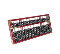 ORFOFE Ábaco Escolar de Madera 13 Columnas y 7 Cuentas Marco Rojo, Ábaco para Matemáticas Infantiles y Desarrollo Cerebral, Juguete Educativo Portátil Casa y Escuela