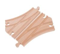 ORFOFE Accesorios de Madera para Trenes de Juguete Conectores de Vías Y 2 Piezas de Desvío para Vías de Tren de Madera Repuestos Educativos para Juego Infantil