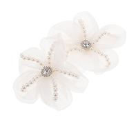 ORFOFE Accesorios Desmontables para Zapatos de Tacón Adornos Elegantes de Cinco Pétalos para Bodas y Fiestas Decoración Artesanal Removible para Calzado Femenino