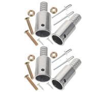 ORFOFE Adaptador de Extensión para Escoba, Adaptador para Mango de Mopa, Aleación de Aluminio Plata, Diámetro Interior 22 y 25, Instalación Fácil, para Limpieza de Hogares y Propiedades
