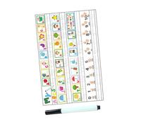 ORFOFE Adhesivos de Letras Reutilizables para Aprender Pegatinas Infantiles para Aula con Rotulador Borrable para Habitación y Guardería Material Escolar Seguro