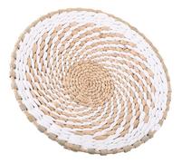 ORFOFE Adorno Colgante de Pared Tejido Bohemio Cesta Decorativa Rústica de 25 CM Arte Mural Natural para Decoración de Hogar Dormitorio y Oficina