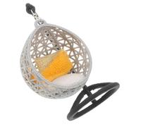 ORFOFE Adornos De Cesta Colgante Decoración De Casa De Muñecas Accesorio Muebles Jardín Interior Casa De Muñecas Columpio En Miniatura Pequeña Simulación De Escena Moderna Cuna