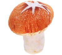ORFOFE Almohada Decorativa de Peluche Shiitake 3D de 20 Cm, Desmontable y Lavable, Agradable y Cómoda para Decoración del Hogar y Sofá, Color Naranja