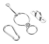 ORFOFE Anillo de Atar para Caballos Acero Inoxidable Cierre Rápido y Perno de Ojo, Equipo para Entrenamiento y Remolques de Caballos, Accesorio Resistente para Establos y Actividades