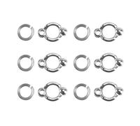 ORFOFE Anillos para Patas de Loro en Acero Inoxidable Clip de Apertura, Tamaño Pequeño, 6 Piezas, Accesorios para Entrenamiento de Aves Domésticas