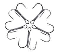 ORFOFE Anzuelos Triples Metálicos Pequeños para Pescar 5 Unidades Tamaño 12 Resistentes para Pesca Ríos Lagos y Estanques