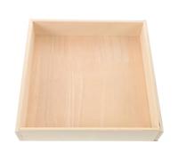 ORFOFE Arenero para Cuadrado de Madera Natural 25X25X6 CM Bandeja Montessori para Juegos Interiores y Actividades Creativas