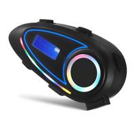 ORFOFE Auriculares Inalámbricos para Hombre Compatibles con Cascos De Moto Incluyen Auriculares para Llamadas Fabricados En Abs Negro