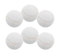 ORFOFE Balones de Tenis de Entrenamiento Blancas de Goma 6 Piezas para Principiantes Niñas, Balones de Práctica Resistentes Rebote Constante para Entrenamiento y Actividades al
